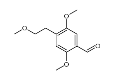 2,5-dimethoxy-4-(2-methoxyethyl)benzaldehyde结构式