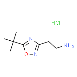 2-(5-(tert-Butyl)-1,2,4-oxadiazol-3-yl)ethan-1-amine hydrochloride structure