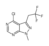 4-chloro-1-methyl-3-(2,2,2-trifluoroethyl)-1H-pyrazolo[3,4-d]pyrimidine Structure