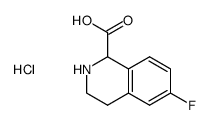 6-FLUORO-1,2,3,4-TETRAHYDRO-ISOQUINOLINE-1-CARBOXYLIC ACID HYDROCHLORIDE Structure