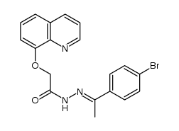 N'-[(1E)-1-(4-bromophenyl)ethylidene]-2-(quinolin-8-yloxy)acetohydrazone结构式