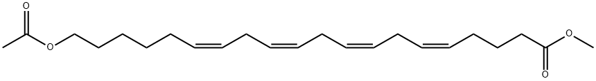 5,8,11,14-Eicosatetraenoic acid, 20-(acetyloxy)-, methyl ester, (5Z,8Z,11Z,14Z)- Structure