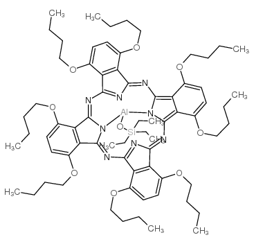 1,4,8,11,15,18,22,25-八丁氧基-29H,31H-酞菁三乙基硅氧化铝结构式
