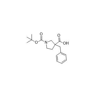 3-Benzyl-1-(tert-butoxycarbonyl)pyrrolidine-3-carboxylicacid structure