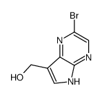 (2-bromo-5H-pyrrolo[2,3-b]pyrazin-7-yl)methanol structure