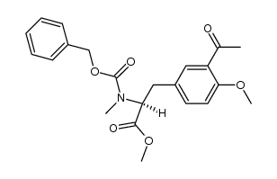 3-acetyl-N,O-dimethyl-N-[(phenylmethoxy)carbonyl]-L-tyrosine methyl ester结构式