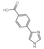 4-(1H-4-咪唑)苯甲酸结构式