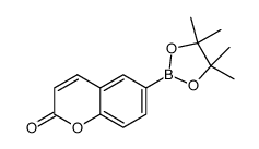 6-(4,4,5,5-Tetramethyl-1,3,2-dioxaborolan-2-yl)-2H-chromen-2-one Structure