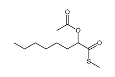 1-(methylthio)-1-oxooctan-2-yl acetate结构式