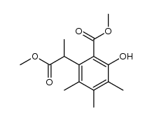 methyl 1-(3-hydroxy-2-methoxycarbonyl-4,5,6-trimethylphenyl)propionate Structure