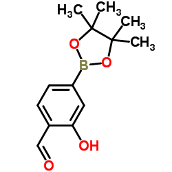 2-Hydroxy-4-(4,4,5,5-tetramethyl-1,3,2-dioxaborolan-2-yl)benzaldehyde Structure