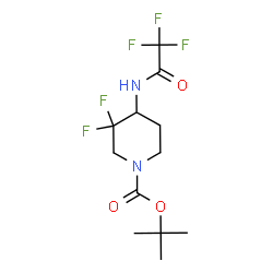 tert-butyl 3,3-difluoro-4-(2,2,2-trifluoroacetamido)piperidine-1-carboxylate结构式