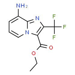 8-AMINO-2-TRIFLUOROMETHYL-IMIDAZO[1,2-A]PYRIDINE-3-CARBOXYLIC ACID ETHYL ESTER结构式