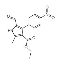 5-formyl-2-methyl-4-(4-nitro-phenyl)-pyrrole-3-carboxylic acid ethyl ester结构式