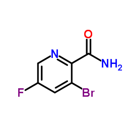 3-Bromo-5-fluoro-2-pyridinecarboxamide结构式