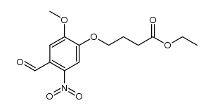 ethyl 4-(4-formyl-2-methoxy-5-nitrophenoxy)butanoate Structure