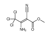 methyl 3-amino-4,4,4-trichloro-2-cyanobut-2-enoate结构式