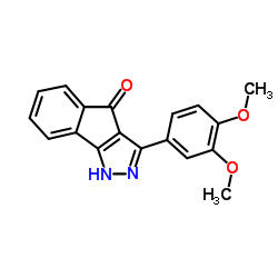 3-(3,4-Dimethoxyphenyl)indeno[1,2-c]pyrazol-4(1H)-one Structure