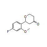 2-(4-Fluoro-2-methoxyphenyl)dihydro-2H-pyran-4(3H)-one Structure
