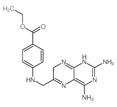 Benzoicacid, 4-[[(2,4-diamino-7,8-dihydro-6-pteridinyl)methyl]amino]-, ethyl ester Structure