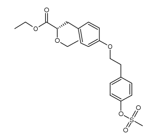 ethyl (2S)-2-ethoxy-3-[4-(2-{4-[(methylsulfonyl)oxy]phenyl}ethoxy)phenyl]propanoate Structure