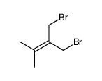 1-bromo-2-(bromomethyl)-3-methylbut-2-ene结构式