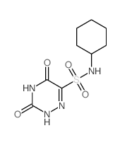 1,2,4-Triazine-6-sulfonamide,N-cyclohexyl-2,3,4,5-tetrahydro-3,5-dioxo- Structure