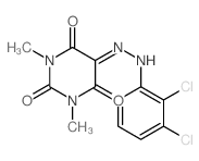 2,4,5,6(1H,3H)-Pyrimidinetetrone,1,3-dimethyl-, 5-[2-(2,3-dichlorophenyl)hydrazone]结构式