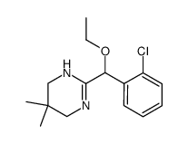 3,4,5,6-Tetrahydro-2-(2-chloro-α-ethoxybenzyl)-5,5-dimethylpyrimidine结构式