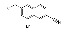 8-bromo-6-(hydroxymethyl)-2-naphthonitrile结构式