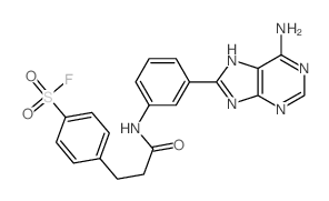 4-[2-[[3-(6-amino-5H-purin-8-yl)phenyl]carbamoyl]ethyl]benzenesulfonyl fluoride结构式