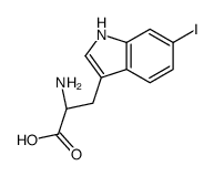 (2S)-2-amino-3-(6-iodo-1H-indol-3-yl)propanoic acid结构式