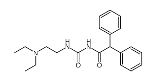 N-(β-Diethylaminoethyl)-N'-(diphenylacetyl)-harnstoff Structure