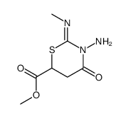 3-Amino-3,4,5,6-tetrahydro-2-(methylimino)-4-oxo-2H-1,3-thiazine-6-carboxylic acid methyl ester结构式