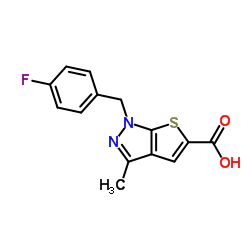 1-(4-FLUORO-BENZYL)-3-METHYL-1H-THIENO[2,3-C]PYRAZOLE-5-CARBOXYLIC ACID picture