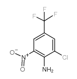 2-氯-6-硝基-4-(三氟甲基)苯胺结构式