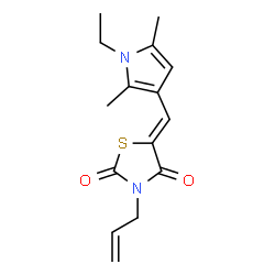 2,4-Thiazolidinedione,5-[(1-ethyl-2,5-dimethyl-1H-pyrrol-3-yl)methylene]-3-(2-propenyl)-(9CI) picture