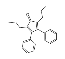 3,4-diphenyl-2,5-dipropylcyclopenta-2,4-dien-1-one结构式