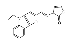 3-[(4-ethylfuro[3,2-b]indol-2-yl)methylideneamino]-3H-furan-2-one结构式