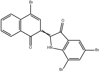 2-(4-Bromo-1-oxonaphthalen-2(1H)-ylidene)-5,7-dibromo-1H-indol-3(2H)-one structure