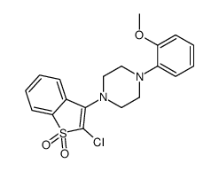 2-chloro-3-[4-(2-methoxyphenyl)piperazin-1-yl]-1-benzothiophene 1,1-dioxide结构式