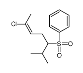 (6-chloro-2-methylhept-5-en-3-yl)sulfonylbenzene Structure