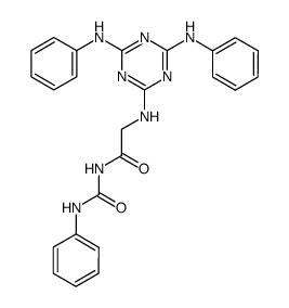 N-(4,6-dianilino-[1,3,5]triazin-2-yl)-glycine phenylcarbamoyl-amide结构式