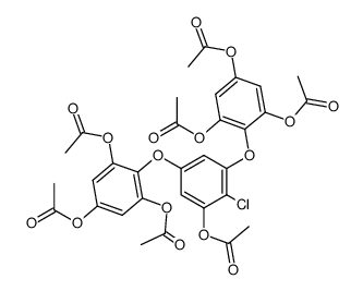 Acetic acid 3,5-diacetoxy-2-[3-acetoxy-2-chloro-5-(2,4,6-triacetoxy-phenoxy)-phenoxy]-phenyl ester结构式