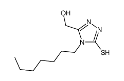 4-heptyl-3-(hydroxymethyl)-1H-1,2,4-triazole-5-thione Structure