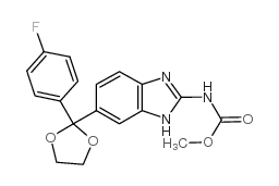 Carbamic acid,N-[6-[2-(4-fluorophenyl)-1,3-dioxolan-2-yl]-1H-benzimidazol-2-yl]-, methylester structure