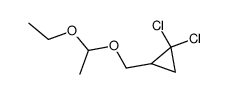 Acetaldehyd-2,2-dichlorcyclopropylmethyl-ethylacetal Structure