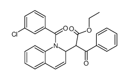 2-[1-(3-chloro-benzoyl)-1,2-dihydro-quinolin-2-yl]-3-oxo-3-phenyl-propionic acid ethyl ester Structure