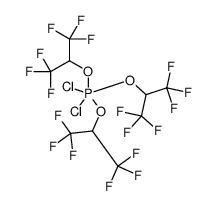 dichloro-tris(1,1,1,3,3,3-hexafluoropropan-2-yloxy)-λ5-phosphane结构式