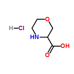 3-Morpholinecarboxylic acid hydrochloride (1:1) Structure